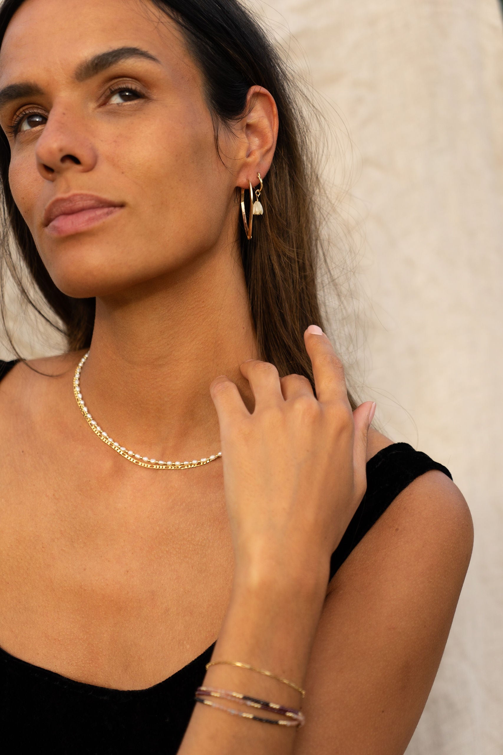 Hoop - little pearl flower