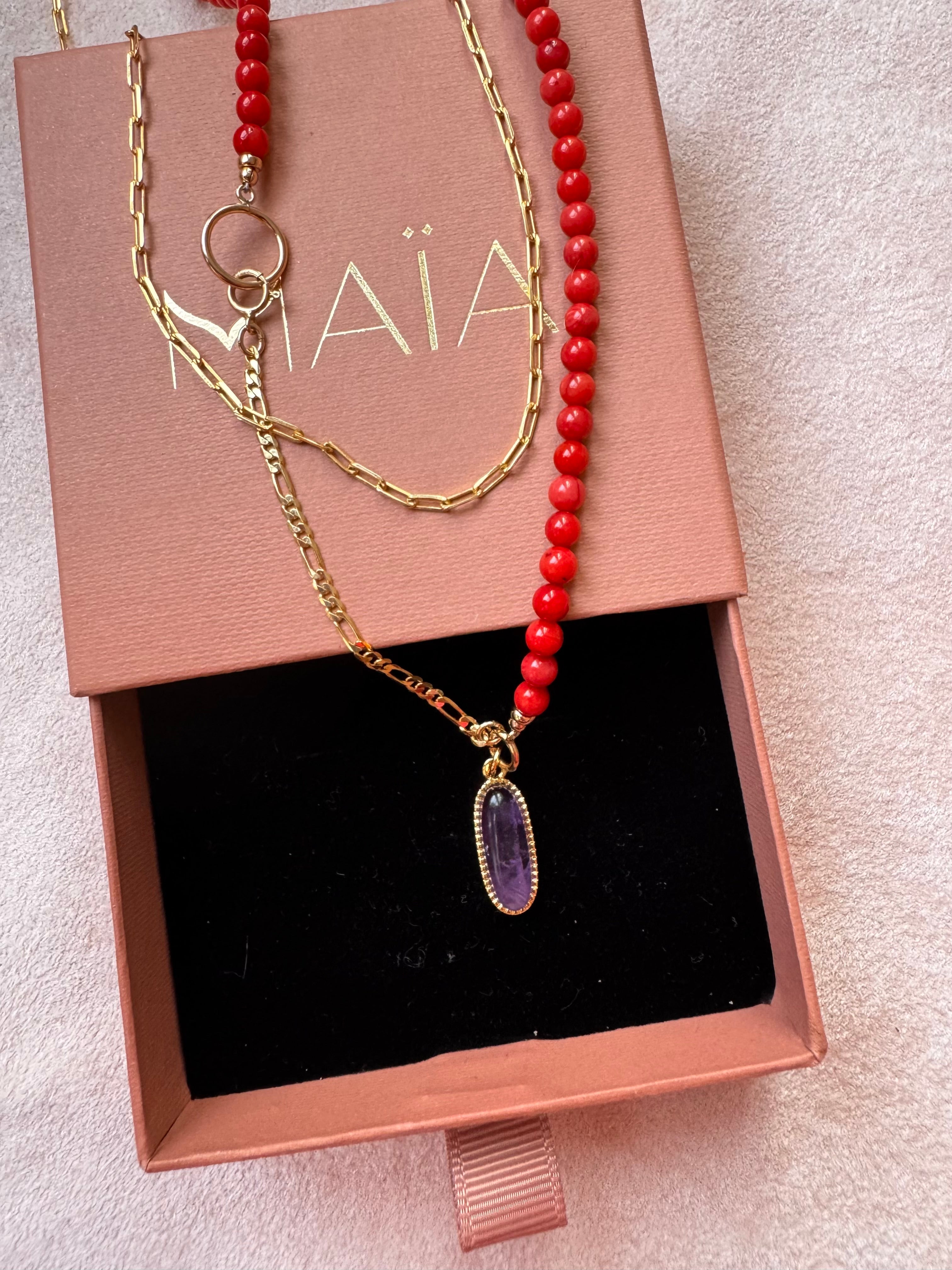 Rode koraal ketting