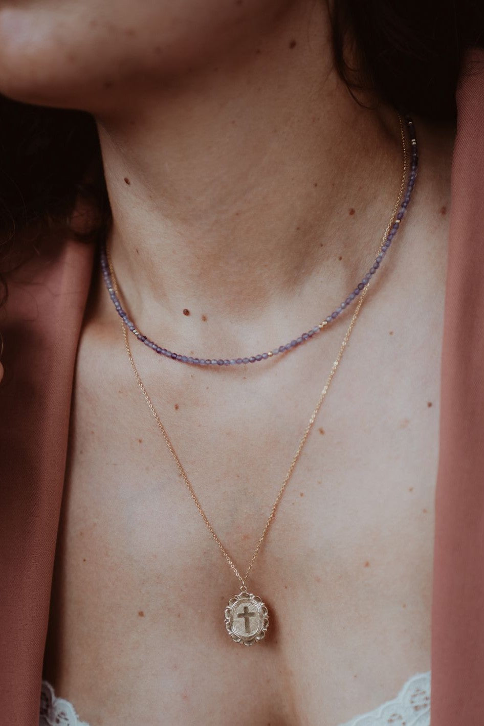 Amethist ketting - Fine