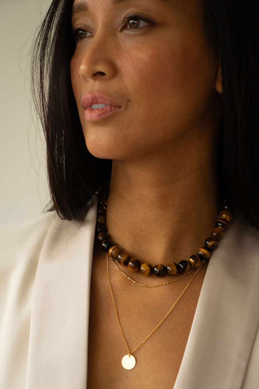 XL Ketting - Tijgeroog