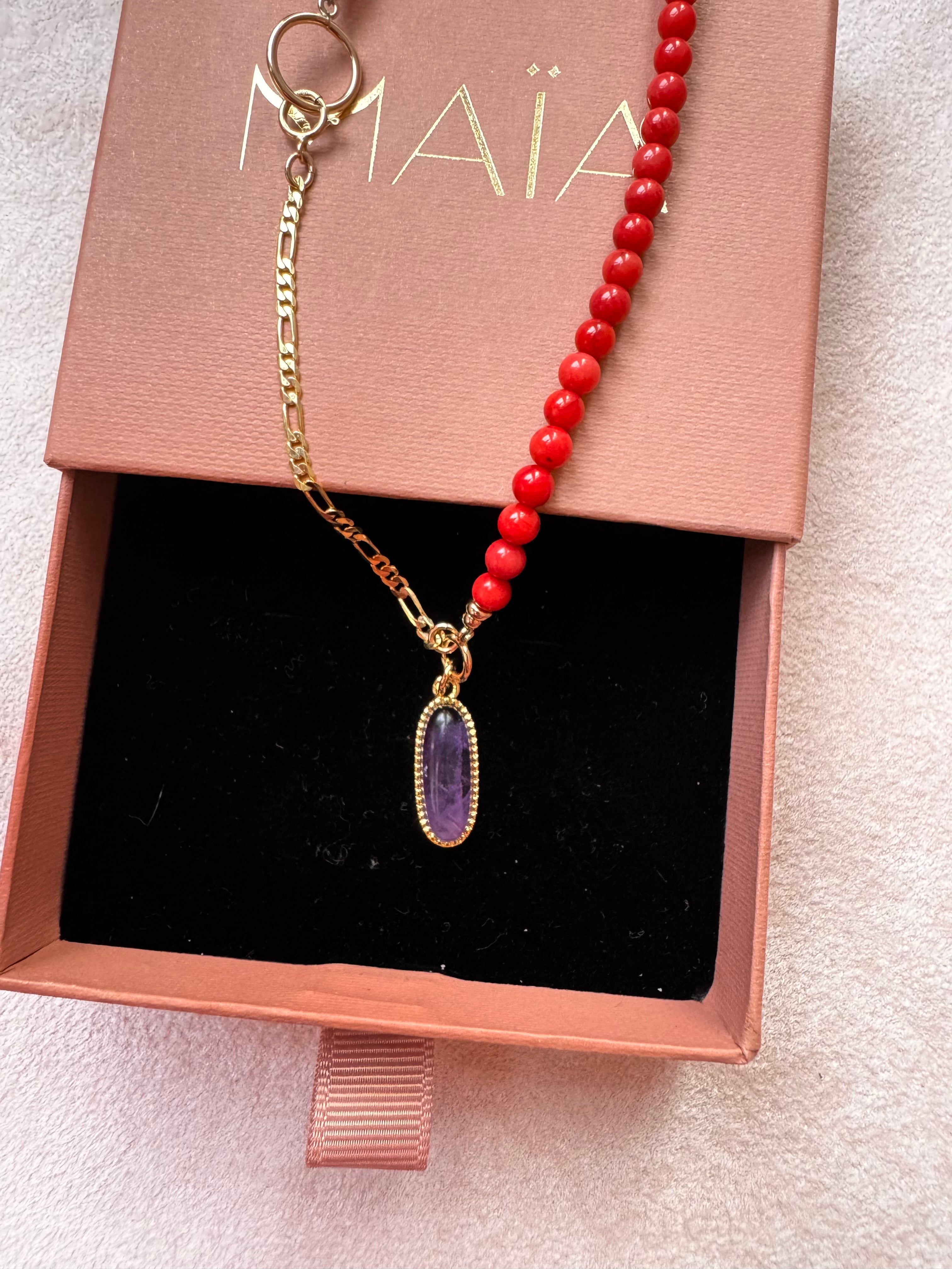 Rode koraal ketting