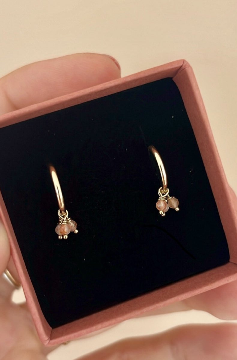 Hoop - twinkling Sunstone