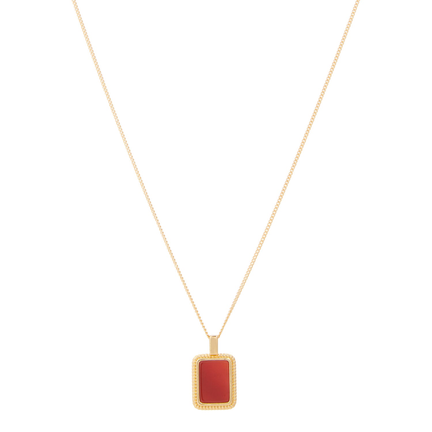 Ketting - vintage Carneool Medaillon