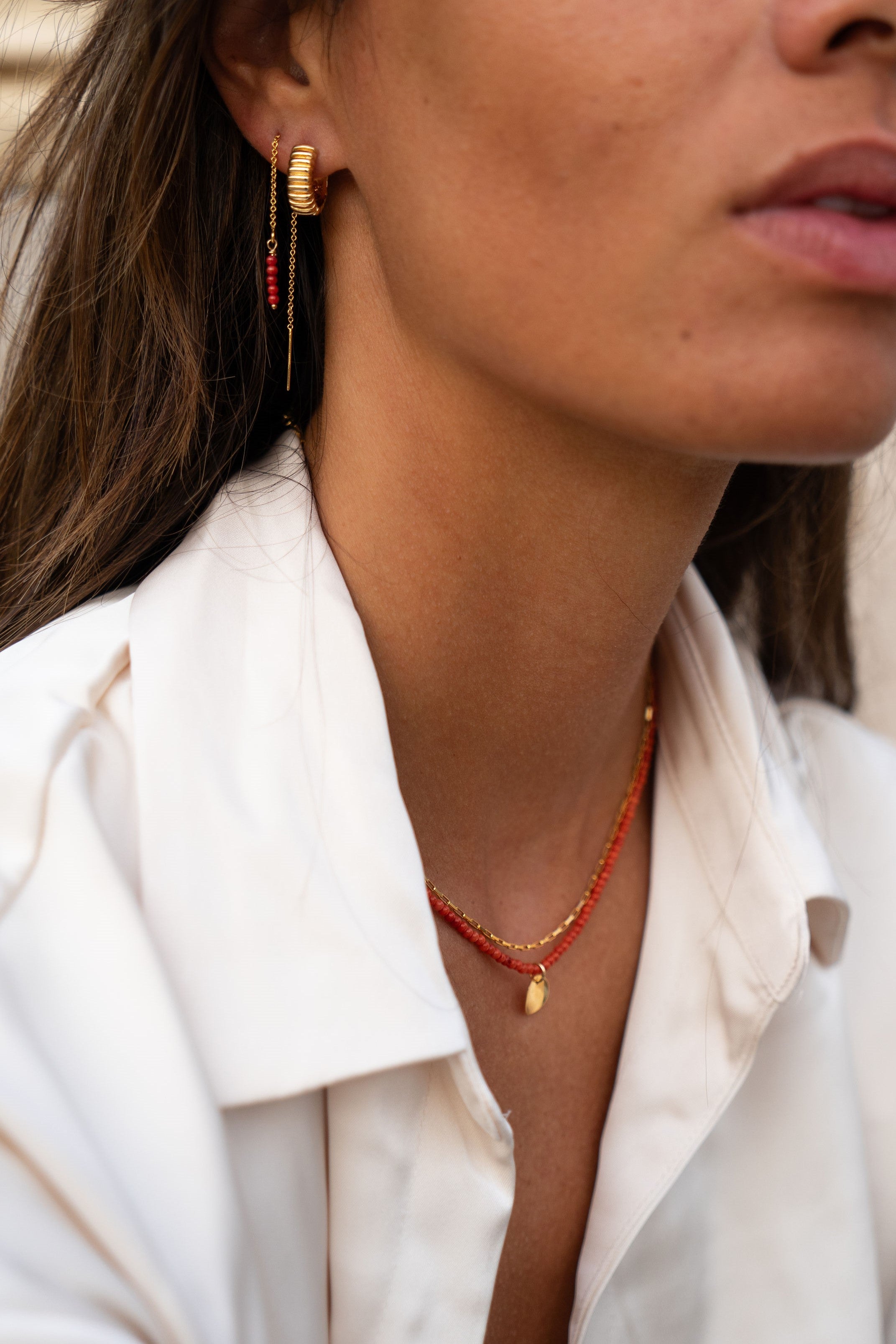 Koraal ketting - summer feeling