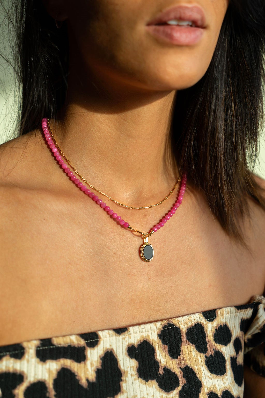 Ketting - Pink Jade