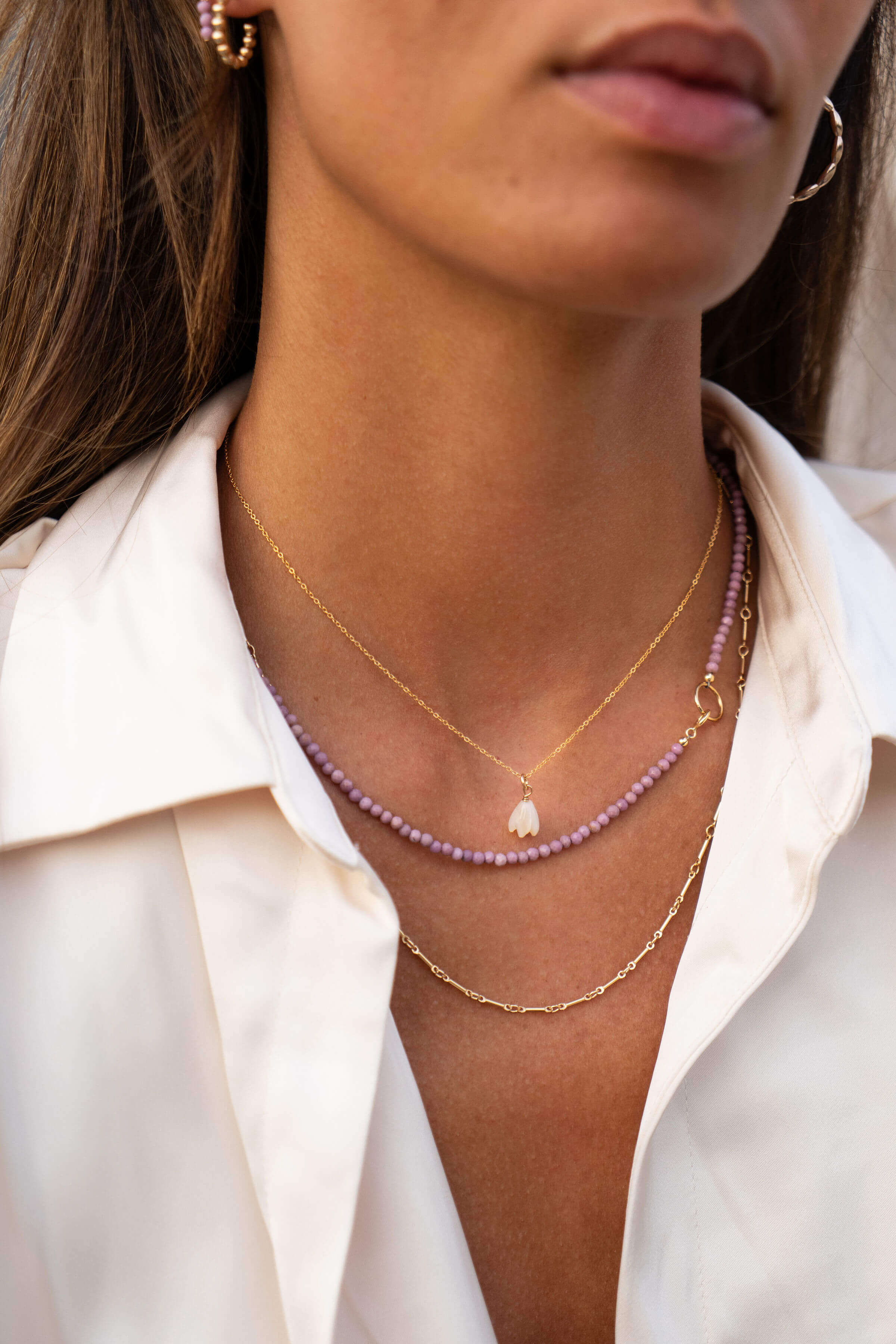 Ketting - Pearl Flower
