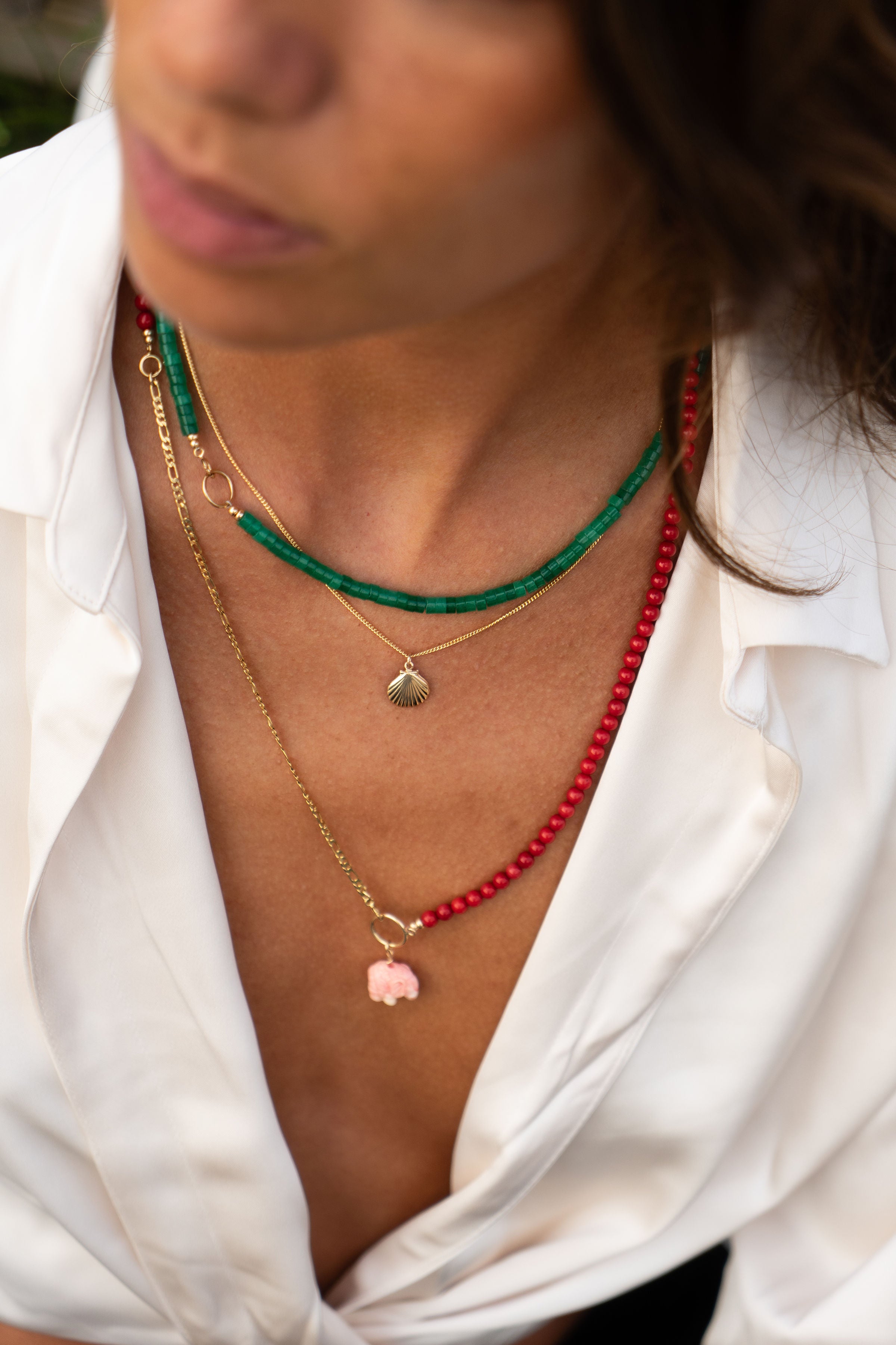 Rode koraal ketting