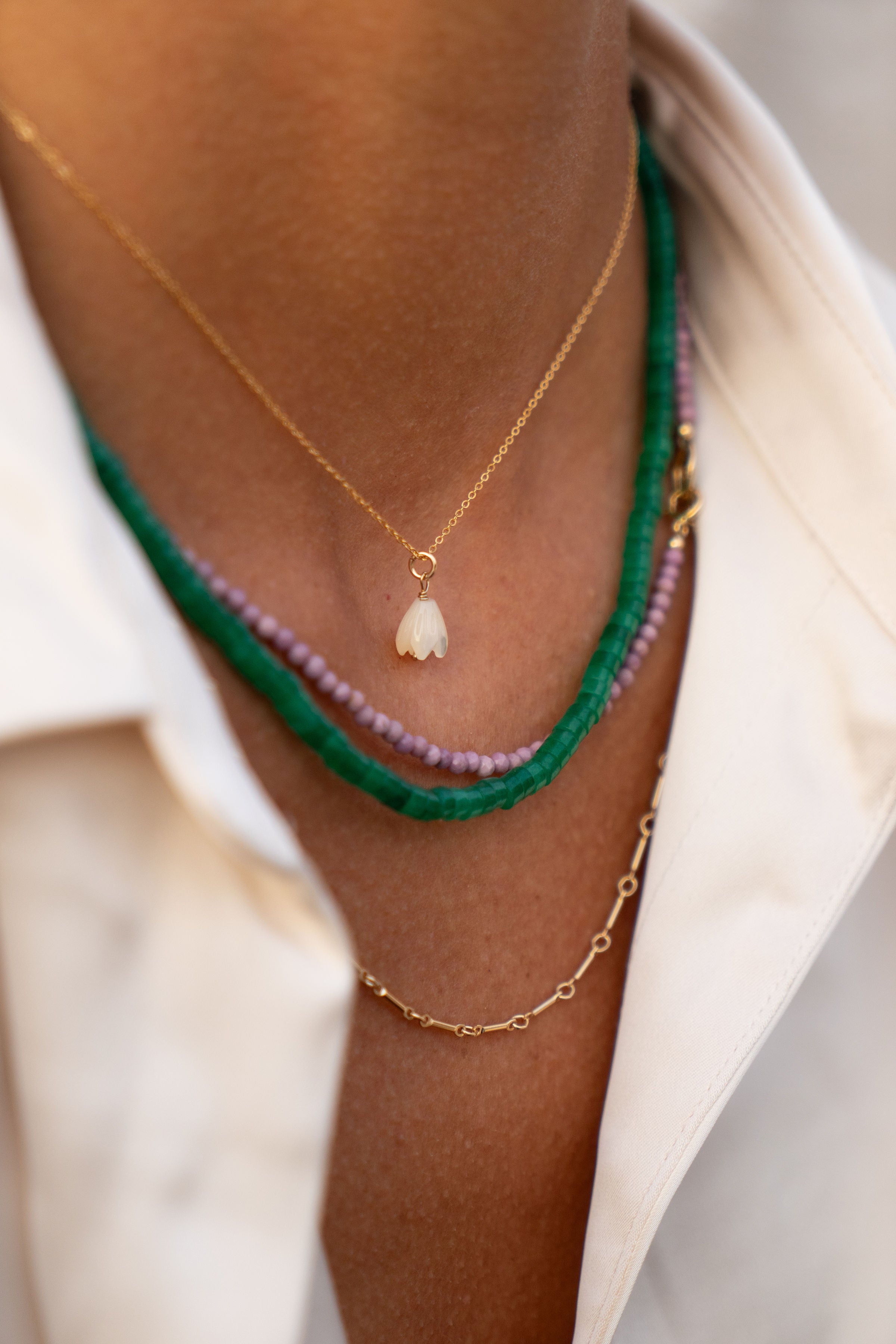 Ketting - Pearl Flower
