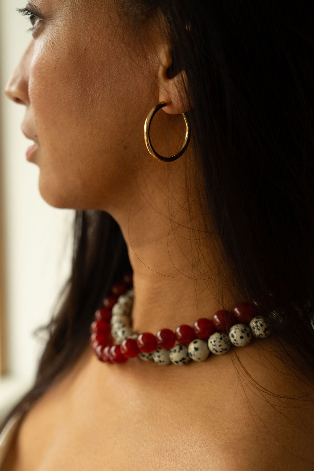 Hoops 9K goud - Femme