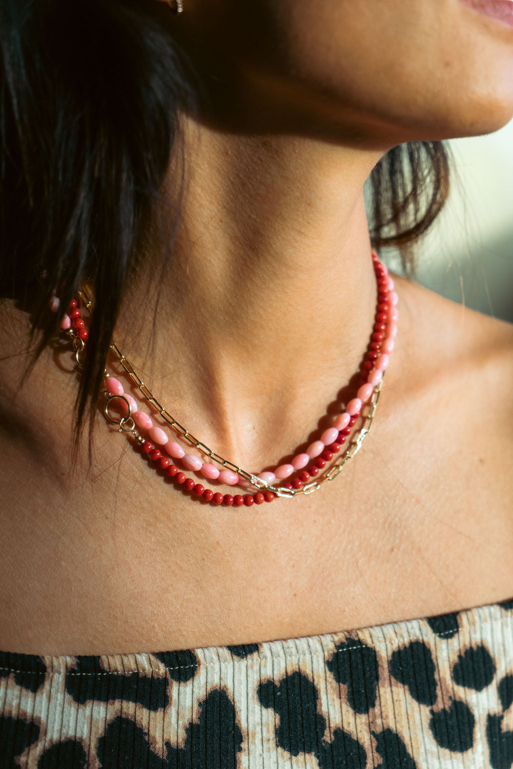 Rode koraal ketting