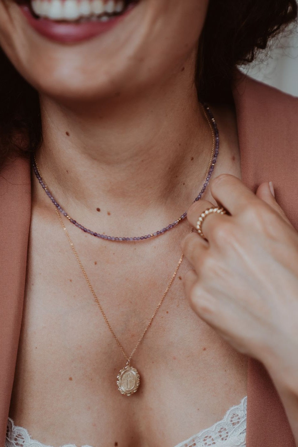 Amethist ketting - Fine