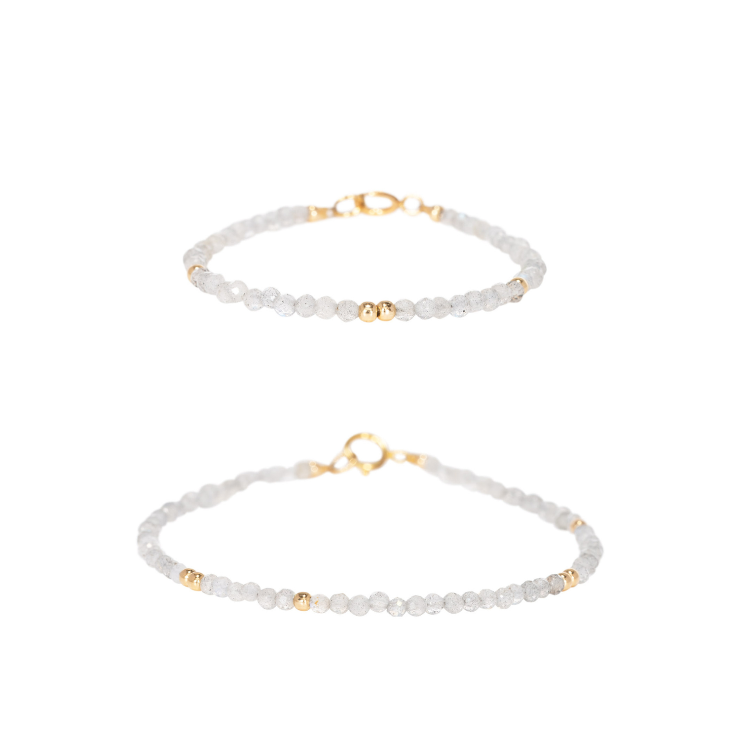 Moeder en dochter armband set - Labradoriet