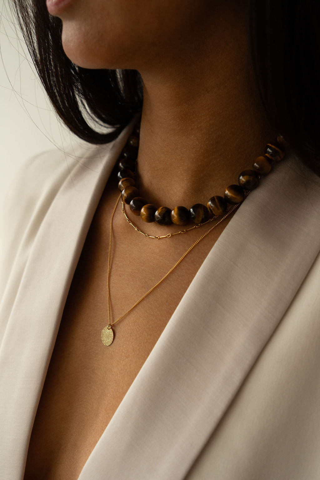 XL Ketting - Tijgeroog