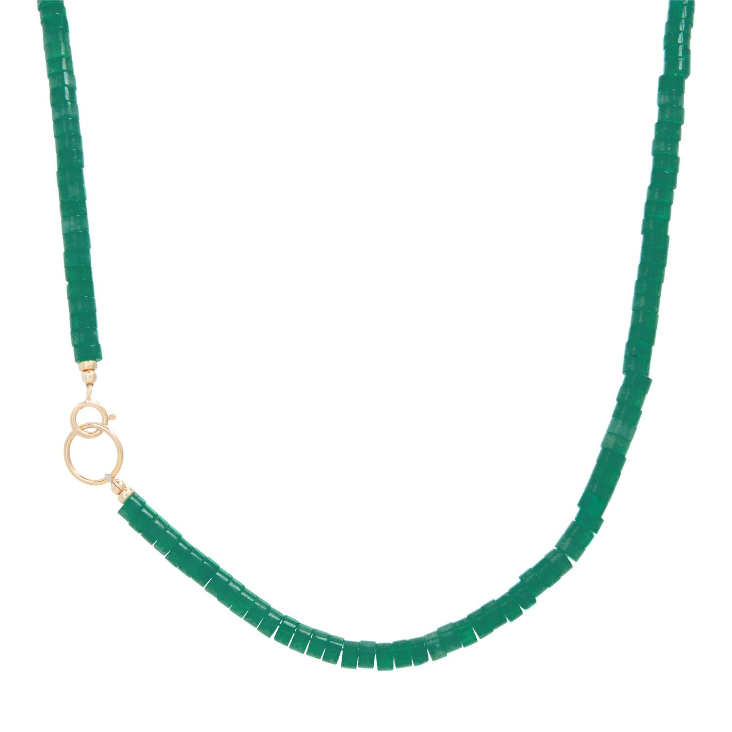 Edelsteen ketting - Groene Jade