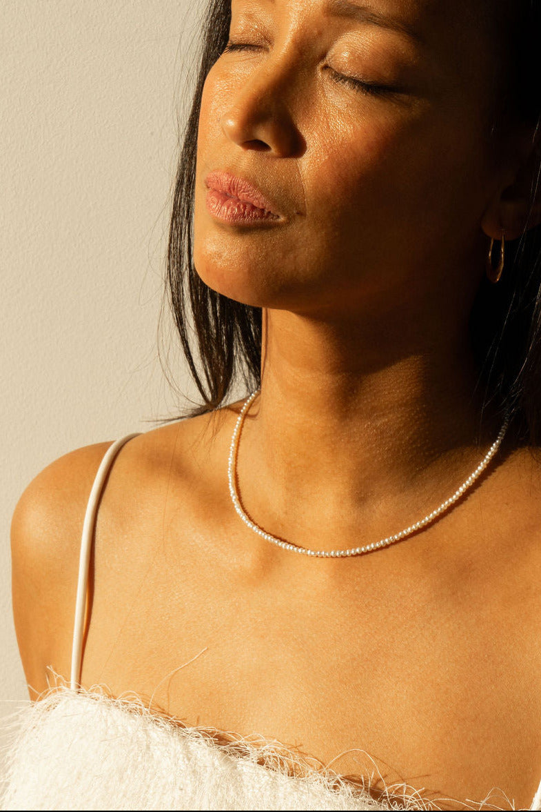 Ketting 9K goud - Classy Pearl