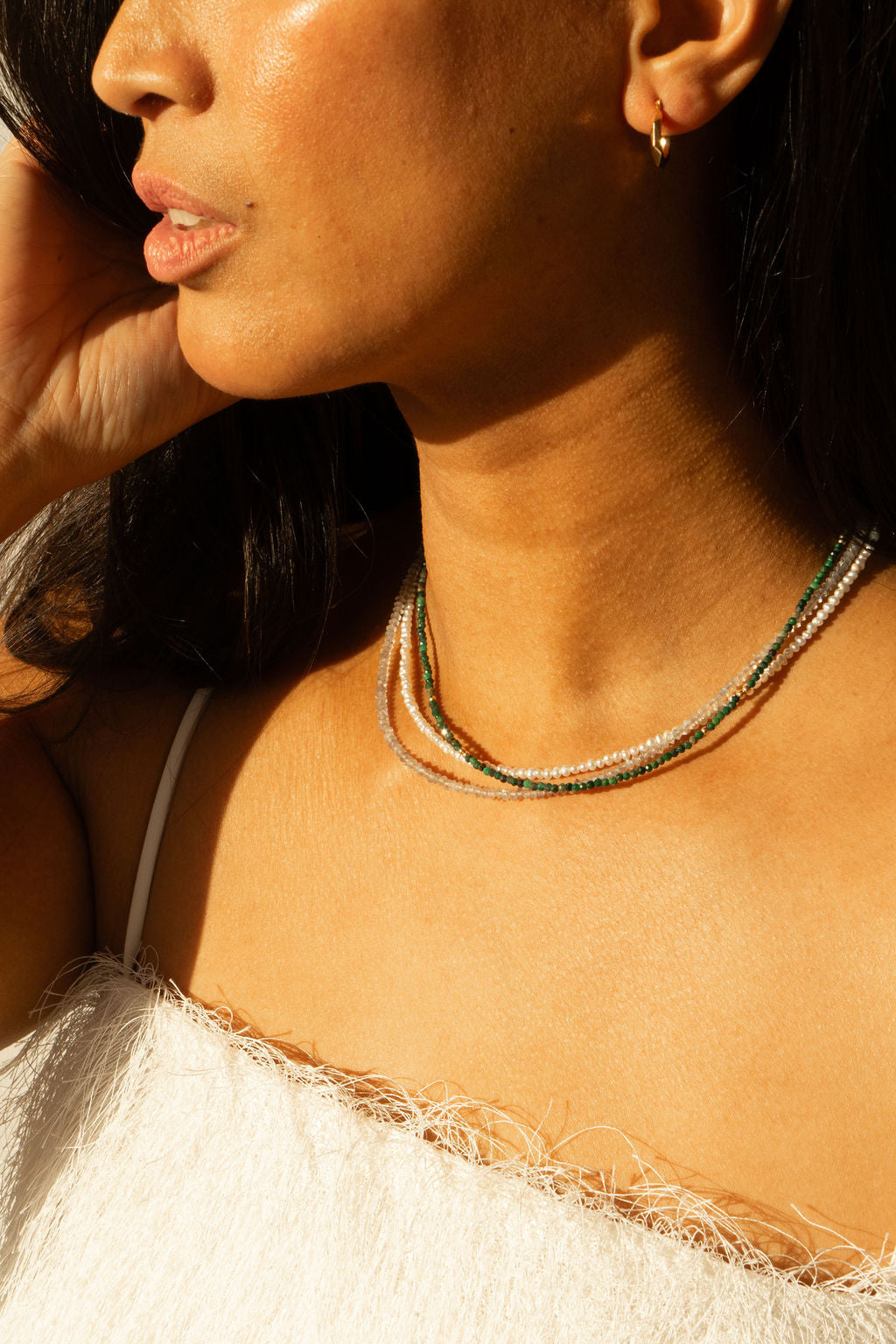 Ketting 9K goud - Classy Pearl