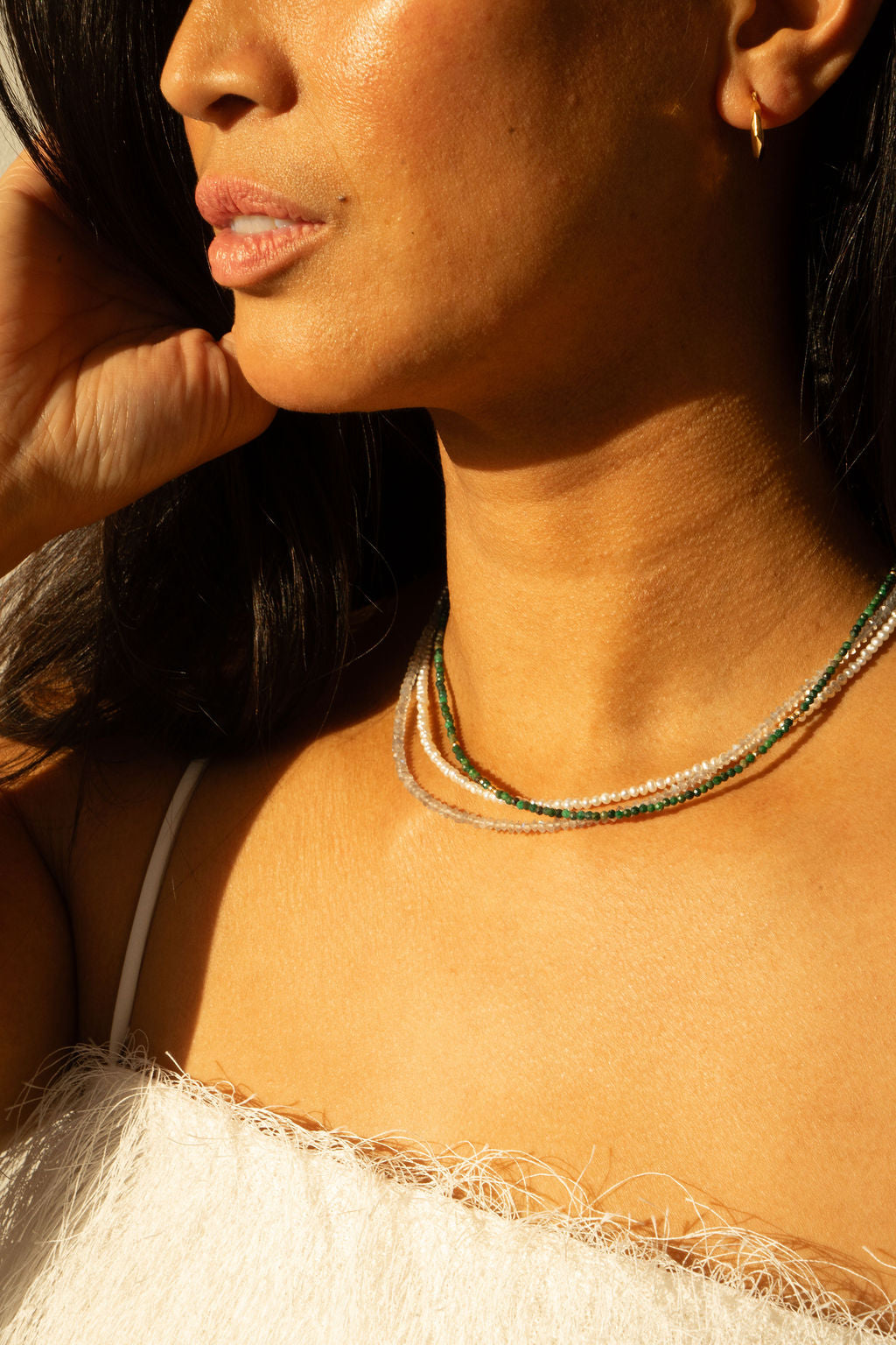 Ketting 9K goud - Classy Pearl